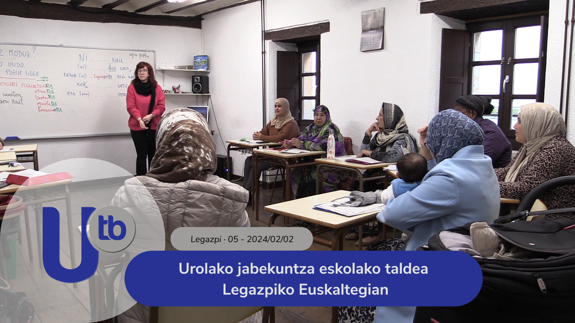 Grupo de la escuela de empoderamiento de Urola en el Euskaltegi de Legazpi / Urolako jabekuntza eskolako taldea Legazpiko Euskaltegian